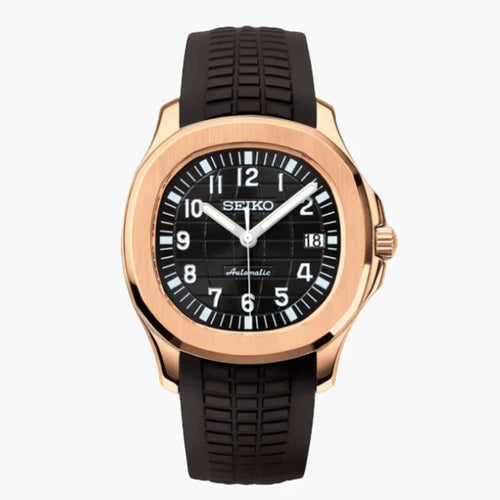 Seiko Aquanut Black Roségold