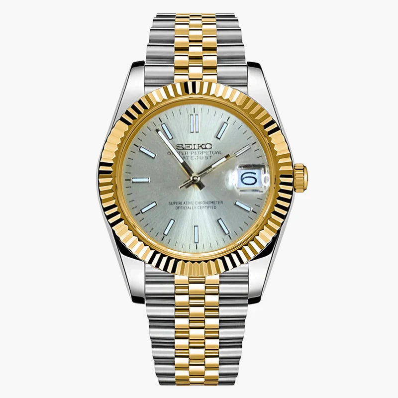 Seiko Datejust Two-Tone White